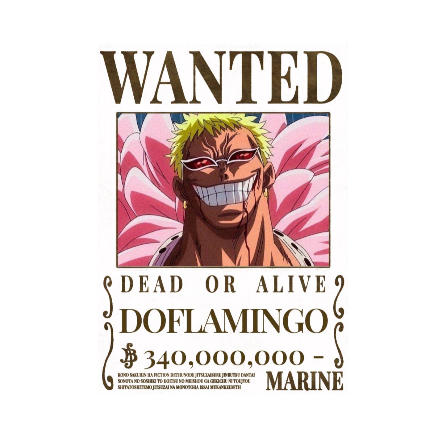 Doflamingo wanted - (One piece )