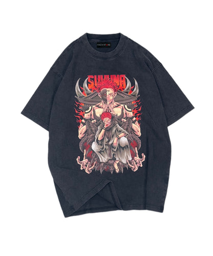 Sukuna acid wash t-shirt - ( Jujutsu kaisen )